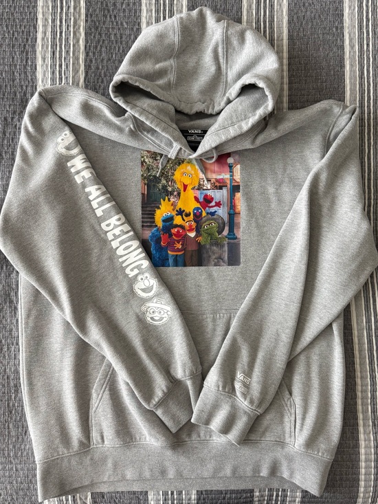 Vans Other - Vans Gray Sesame Street Graphic Hoodie with Character Print